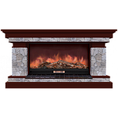 Каминокомплект Glenrich Брайтон Марсель 86 (красное дерево)+Premier S86