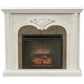 Каминокомплект Real Flame April (белый дуб)+Leeds 23 DDW