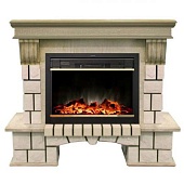 Каминокомплект Real Flame Stone New 26 (белый дуб с патиной)+Moonblaze Lux S BR