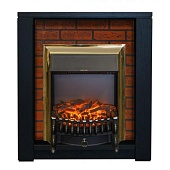 Каминокомплект Real Flame Skagen кирпич (темный орех)+Fobos-S Lux BR