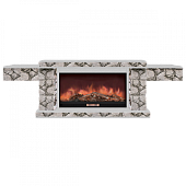 Каминокомплект Glenrich Тауэр Карелия S86 (беленый дуб)+Premier S86